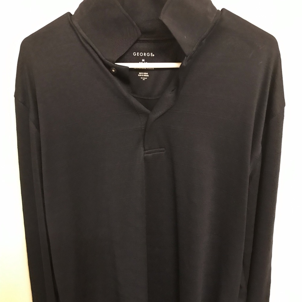 Dark navy long sleeve polo